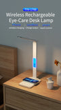 Folding Reading Desk Lamp USB Plug-In Desk Lamp 15W Wireless With Time