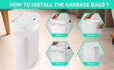 13L Motion Sensor Bathroom Trash Can with Lid,Small Automatic Garbage Can