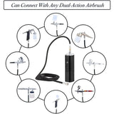 Casubaris cordless portable airbrush kit with compressor rechargeable and replaceable auto stop