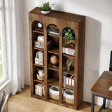 Tribesigns 70.87" Bookshelf, 5-Tier Arched Display Bookcase with Open Storage Shelves,