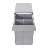 20L Each Dual Pull-Out Trash Can Easy Install Under Cabinet Kitchen Waste Bin