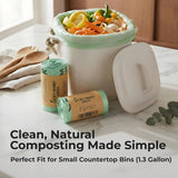 1.3 Gallon Compostable Trash Bags for Kitchen Compost Bin, Leak-Resistant Food Waste Bags