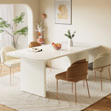 Tribesigns Modern White Dining Table for 4-6 People, 63" Large Rectangle Kitchen Table