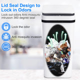 2 Pack 12L & 18L Bathroom Automatic Trash Can Touchless Motion Sensor Garbage Can with Lid for Bedroom