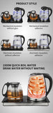 Glass Electric Kettle Cordless Water Boiler Fast Boiling BPA-Free Tea Kettle for Home