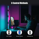 Smart RGB LED Desk Lamp With Music Sync And 16 Million Colors, Foldable