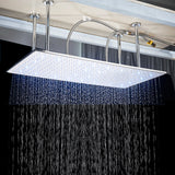 Nickel/Chrome/Black LED 40cm/80cm rectangular brass shower nozzle faucet bathroom accessories