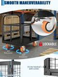 6-in-1 Foldable Platform Truck Cart With Cage 1800 LBS Heavy Duty 4-Wheel Push Dolly