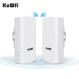 KuWfi 300Mbps Outdoor CPE Bridge 2.4Ghz Wireless WiFi Router AP Repeater Bridge Wi-fi Signal Extender PTP Up to 1KM with 24V POE