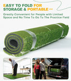 Dual-Turf 5x4ft Golf Mat, with Alignment Aid, Indoor Outdoor Practice, Green