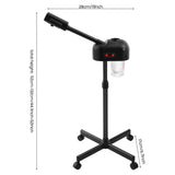 800w Facial Steamer 360° Skin Care Equipment Steamer Black Floor Standing Warm Steam