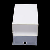 24pcs/set Transparent Plastic Shoe Case, Organizer Drawer Shoe Rack White