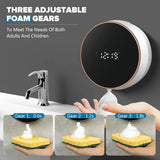 Touchless Automatic Soap Dispenser with Clock: Wall Mount Rechargeable