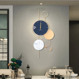 Modern Big Wall Clock, Battery Operated Silent Non-Ticking for Kitchen,Gold