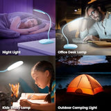 Battery Powered Desk Lamp, Portable Lamps Rechargeable 3 Color Modes Touch Control Stepl Dimming,