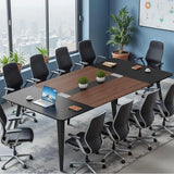 8ft Modern Conference Table, 94.48 Cable-Grommet Desk for Meetings