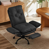 Cross Legged Office Chair with Footrest, High Back Criss Cross Chair with