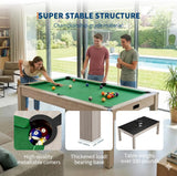 3-in-1  7 FT, Billiard Pool Table Convertible to Dining Table and Table Tennis