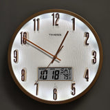 TIMESS Luminous Voice-activated Wall Clock, 14' Silent Battery Powered