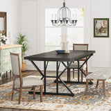 Tribesigns Dining Table for 6 People, 70.8-Inch Rectangular Wood Dining Table