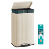 SONGMICS Trash Can, 13 Gallon (50 L) Garbage Can for Kitchen, with Lid, Pedal, and Removable