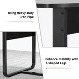 8FT Modern Walnut Black Curved Conference Table