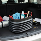37L Car Trash Can with Handle Foldable Telescopic Bucket Portable Car Trunk Organizer Car Rubbish Bin