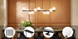 11-Light Linear Chandelier Bubble Chandelier Height Adjustable Chandeliers for Dining