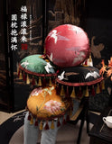 Round Shape Pillows Embroidery Cushion Crane Pattern Decorative Pillow Cover For Sofa Chair