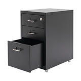 3 -Tiers  Vertical File Cabinet Metal Mobile File Cabinet with Lock Filing Cold-rolled Steel Cabinet Under Desk