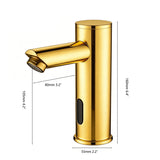 KEMAIDI Touchless Automatic Sensor Bathroom Faucet Brushed Gold Vessel Sink Tap Hands-Free Smart
