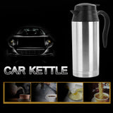 12/24V Car Electric Kettle Boil Dry Protection 750ml Car Kettle Boiler Quick Boiling Kettle Pot
