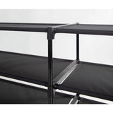 4-Tier Shoe Rack Storage Organizer for 24 Pairs - Versatile Design with Fabric Shelves Sturdy Support Perfect