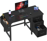 Computer Desk with File Drawers Cabinet, 47 Inch Reversible Home Office Desk