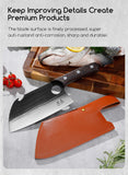 SHANGDAO 7"Deba Knife, Hand Forged Cleaver Butcher Knife for Meat Cutting