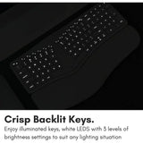 Ergonomic Wireless Split Keyboard with Backlit 100-Key Layout for Carpal