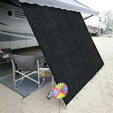 8x10ft RV Awning Shade with 90% Privacy Screen Free Kit, Black