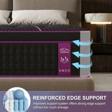 12"Gel Memory Foam Hybrid Pocket Spring Mattress Twin Full Queen King
