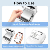 MARKLIFE P50 Mini Portable Bluetooth Thermal Label Printer for Address Clothing Jewelry Retail Barcode Office Compatible Phones