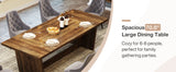 Tribesigns 70.87-Inch Large Dining Table: Wood Long Dining Room Table