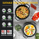 PreSeasoned Cast Iron Dutch Oven Pot with Skillet Lid Cooking Pan, Cast Iron Skillet