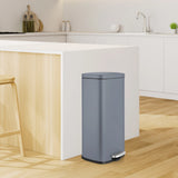 Homfa 30L Stainless Steel Step Trash Can Kitchen Garbage Can W/ Soft Close