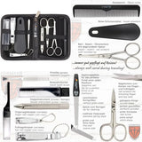 3 Swords Germany brand quality 10 Pcs manicure pedicure grooming kit set for nail care tweezers file clipper,