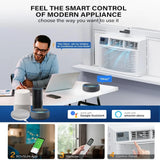 8000 BTU Window Air Conditioner with Heat with APP & Voice Smart Control
