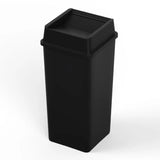 50 Gallon Black Square Commercial Trash Garbage Can with Lid Kitchen