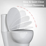 Elongated Toilet Seat with Quick-Release And Quick-Attach Plastic Toilet Seat with Soft Close