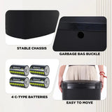 13 Gallon Black Automatic Touchless Lid Trash Can with Motion Sensor - Waterproof Kitchen, Home, Office, Bathroom