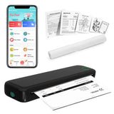 A4 Portable Printer Inkless for Travel Bluetooth Wireless Thermal Printer With 1 Roll Thermal Paper Kit