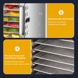 18 Layers Stainless Steel Food Dehydrator Safety Beef Jerky Dryer Large Capacity