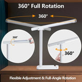 360° Adjustable LED Desk Lamp with USB Charging, 5 Brightness Settings